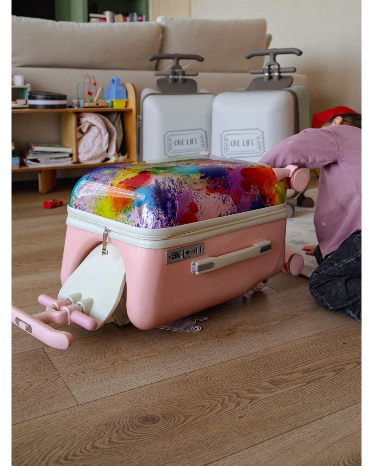 Maleta Carry On Con Asiento Para Niños On Board - Multicolor